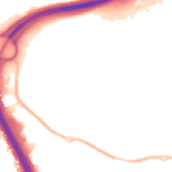 Night-time road noise heatmap for NN4 6DW
