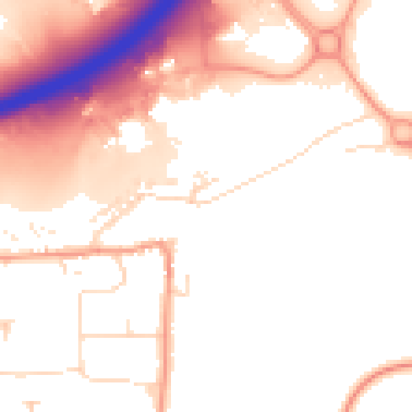Daytime road noise heatmap for NN4 6EB