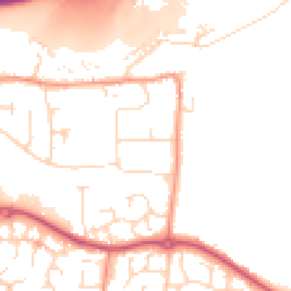 Daytime road noise heatmap for NN4 6EH