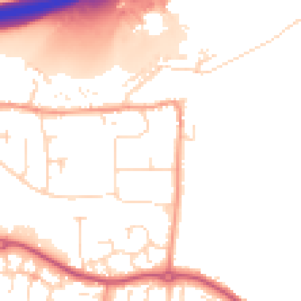 Daytime road noise heatmap for NN4 6EJ