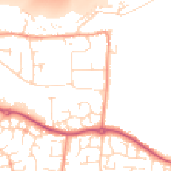 Daytime road noise heatmap for NN4 6EL