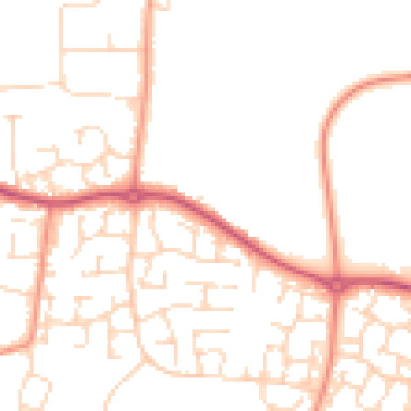 Daytime road noise heatmap for NN4 6ER