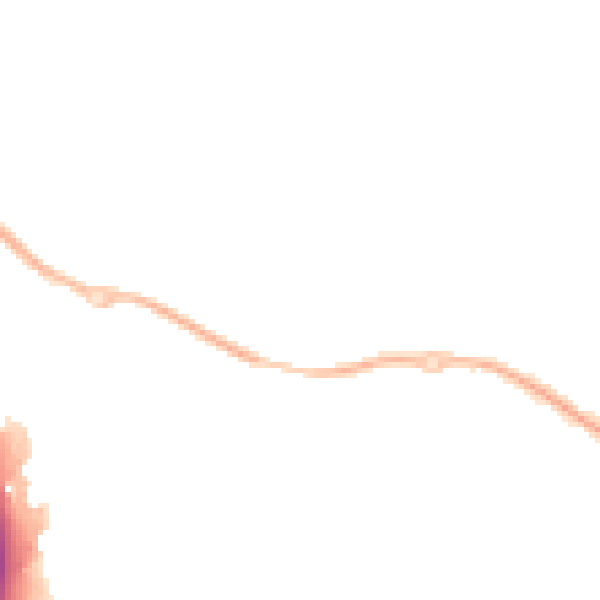 Night-time road noise heatmap for NN4 6FD