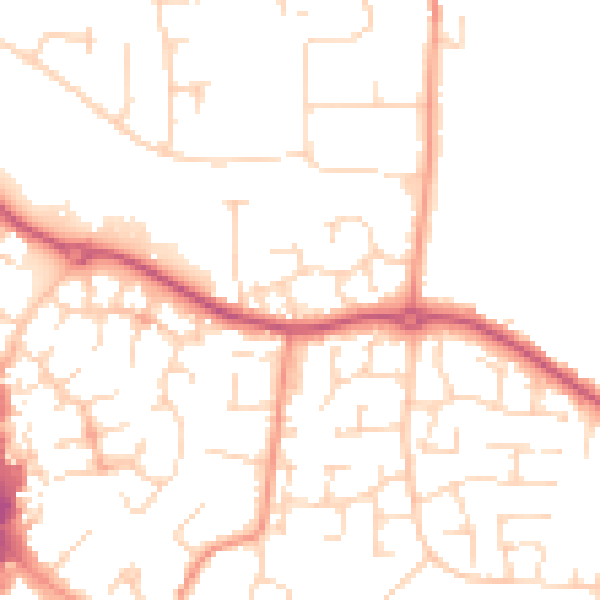 Daytime road noise heatmap for NN4 6FE