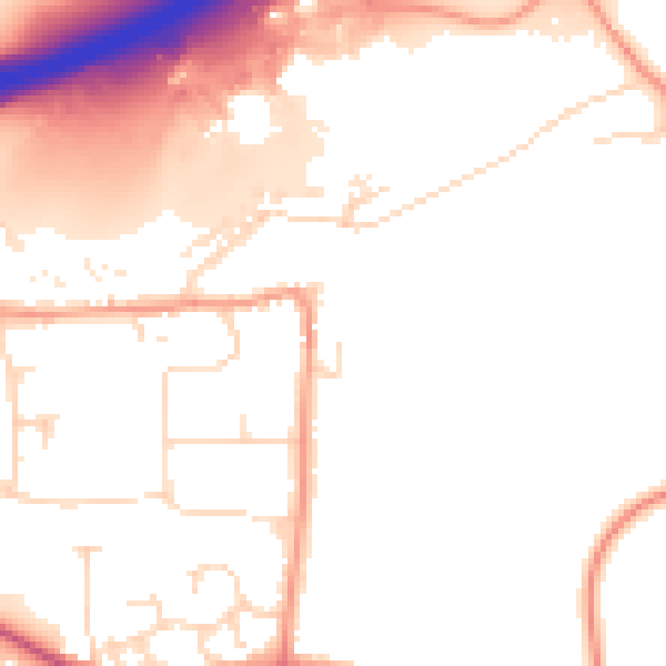 Daytime road noise heatmap for NN4 6FG