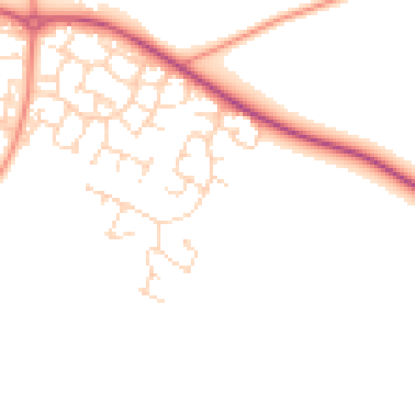 Daytime road noise heatmap for NN4 6FU