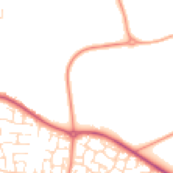 Daytime road noise heatmap for NN4 6GF