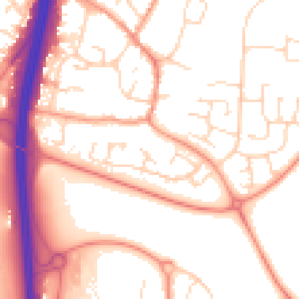 Daytime road noise heatmap for NN4 6JD