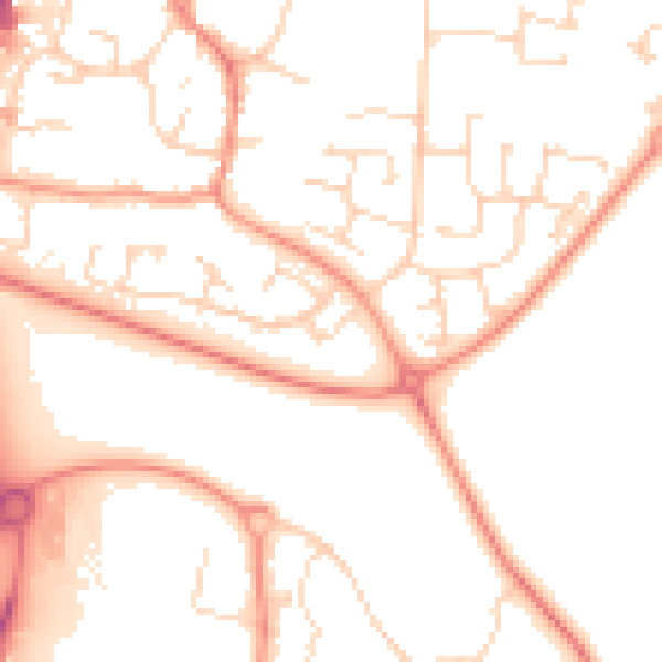 Daytime road noise heatmap for NN4 6JF