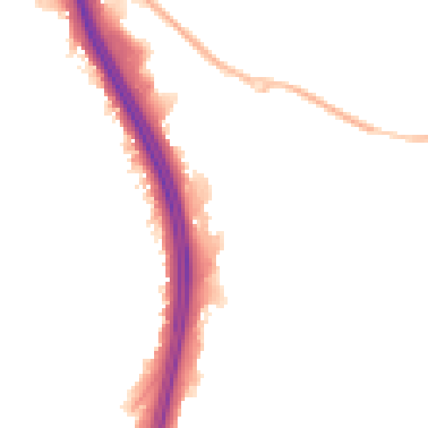 Night-time road noise heatmap for NN4 6JL