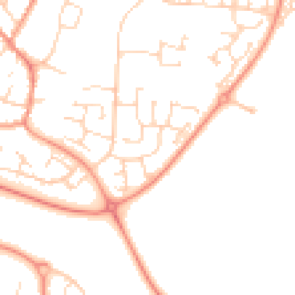 Daytime road noise heatmap for NN4 6LD