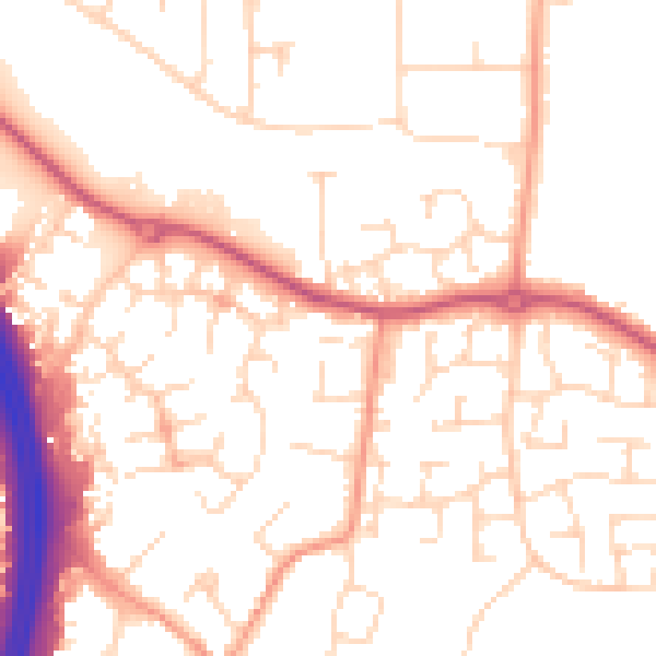 Daytime road noise heatmap for NN4 6LX