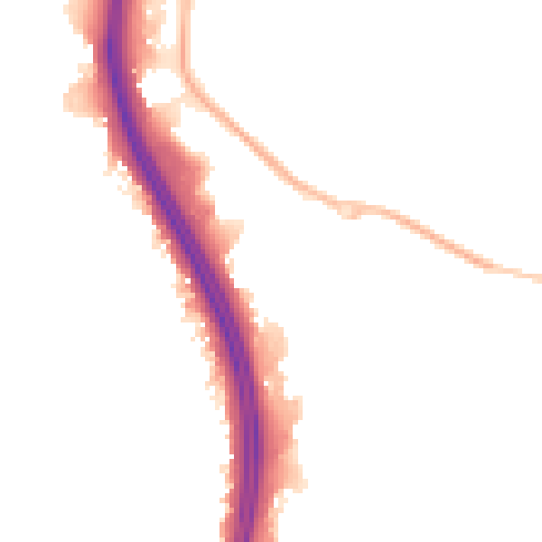 Night-time road noise heatmap for NN4 6LY