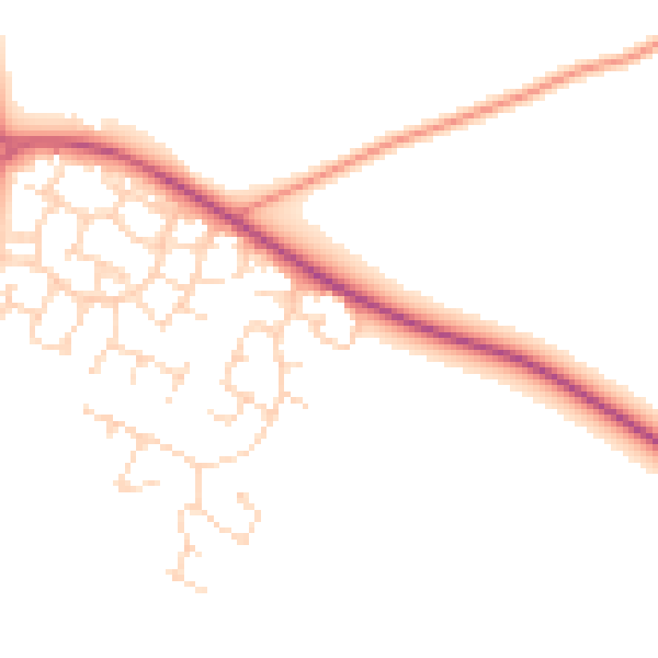 Daytime road noise heatmap for NN4 6NF