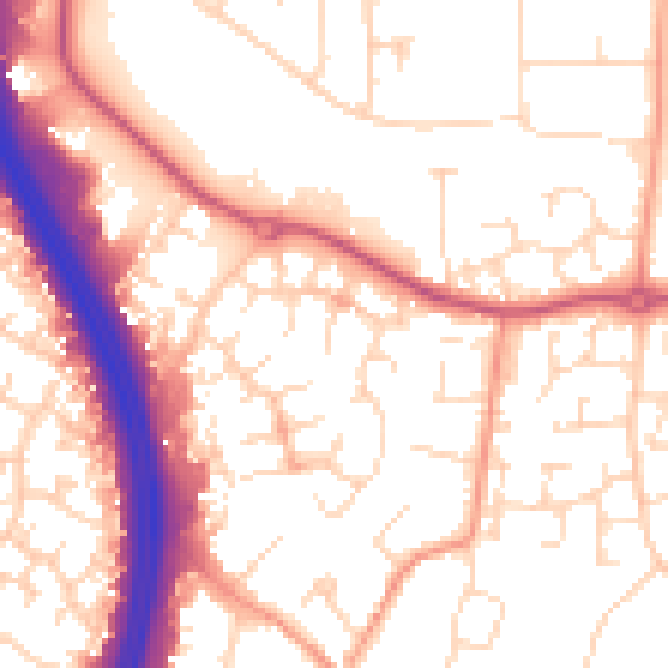 Daytime road noise heatmap for NN4 6RA