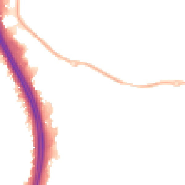 Night-time road noise heatmap for NN4 6RA