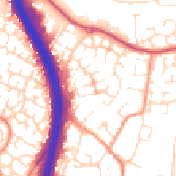 Daytime road noise heatmap for NN4 6RL