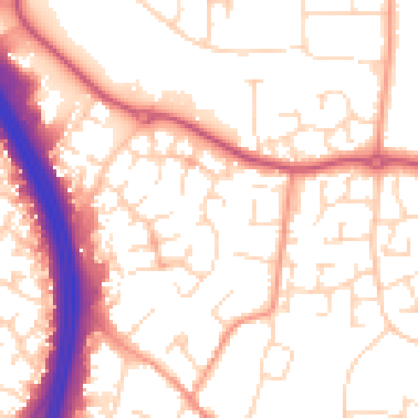 Daytime road noise heatmap for NN4 6RU