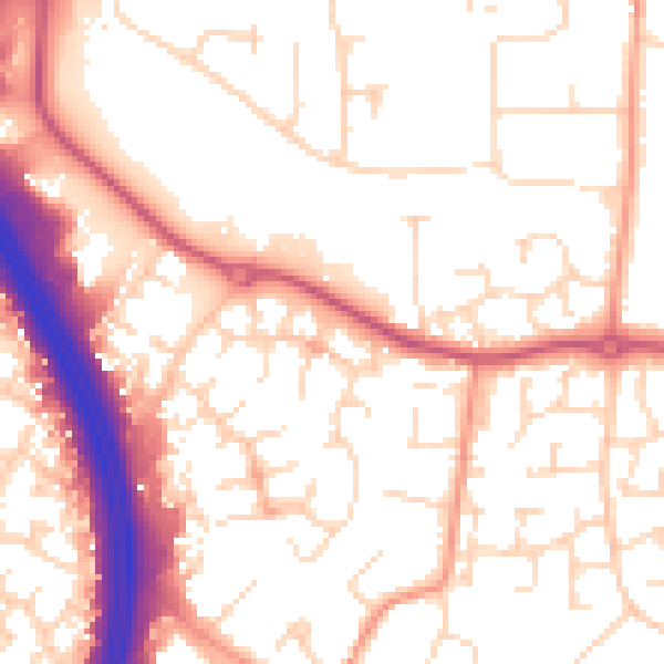 Daytime road noise heatmap for NN4 6SA
