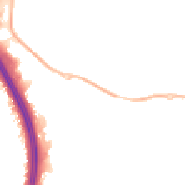 Night-time road noise heatmap for NN4 6SA