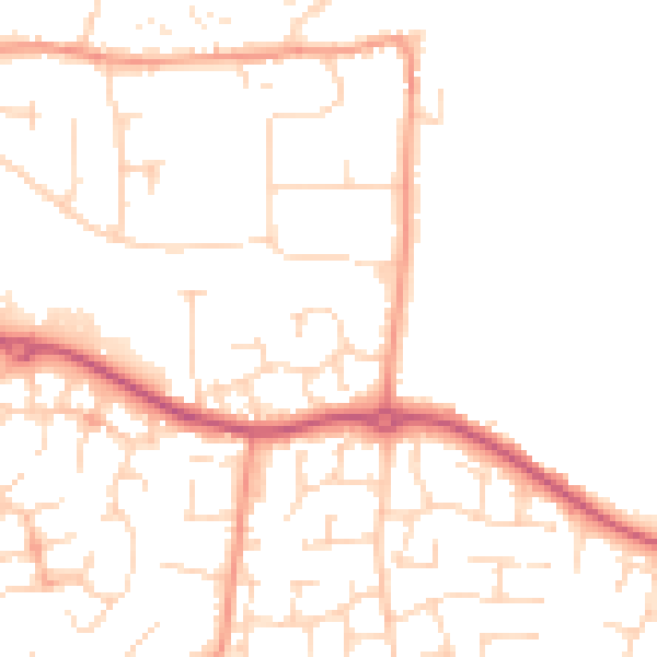 Daytime road noise heatmap for NN4 6UX