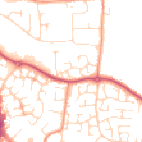 Daytime road noise heatmap for NN4 6UY