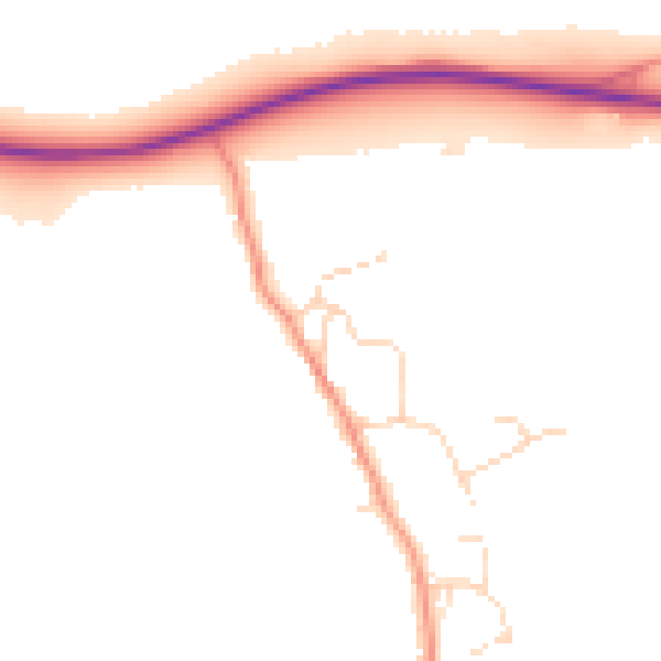 Daytime road noise heatmap for NN4 7AH