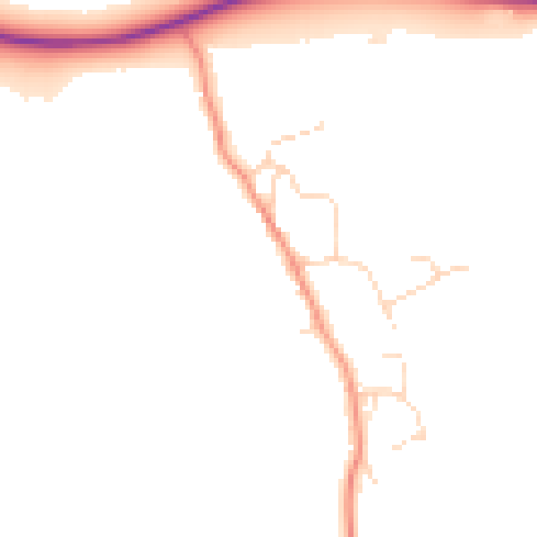 Daytime road noise heatmap for NN4 7AJ