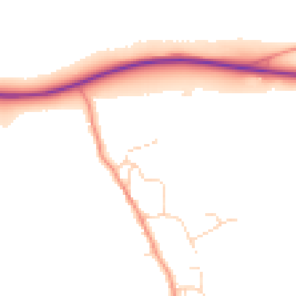 Daytime road noise heatmap for NN4 7AT