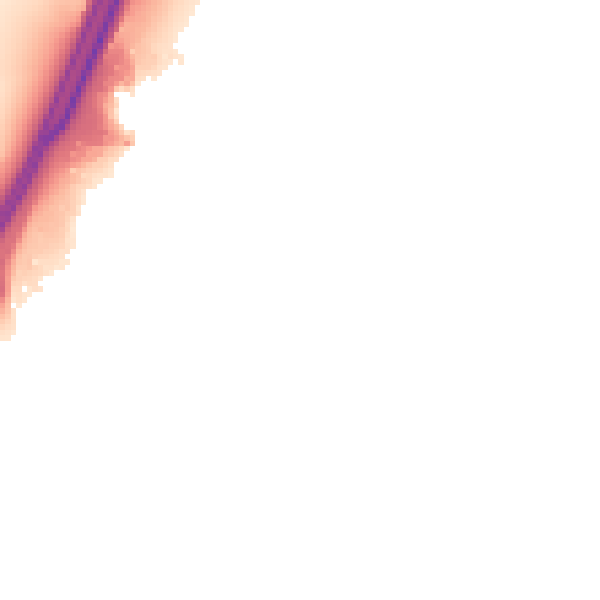 Night-time road noise heatmap for NN4 7BD