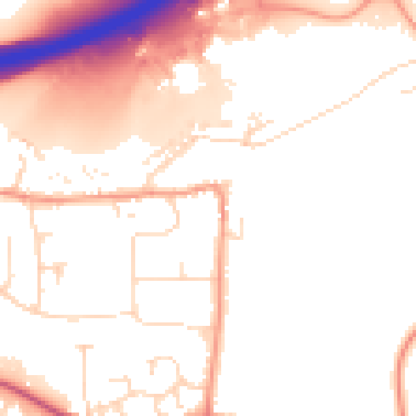Daytime road noise heatmap for NN4 7BP