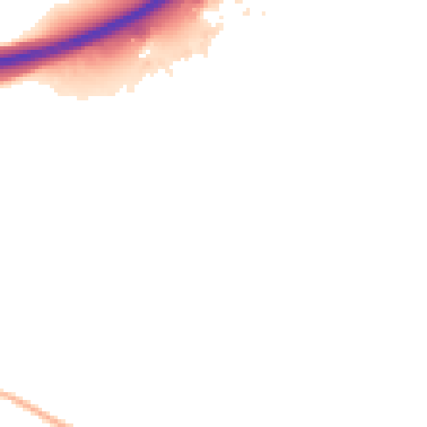 Night-time road noise heatmap for NN4 7BP