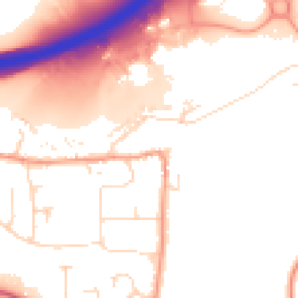 Daytime road noise heatmap for NN4 7BT