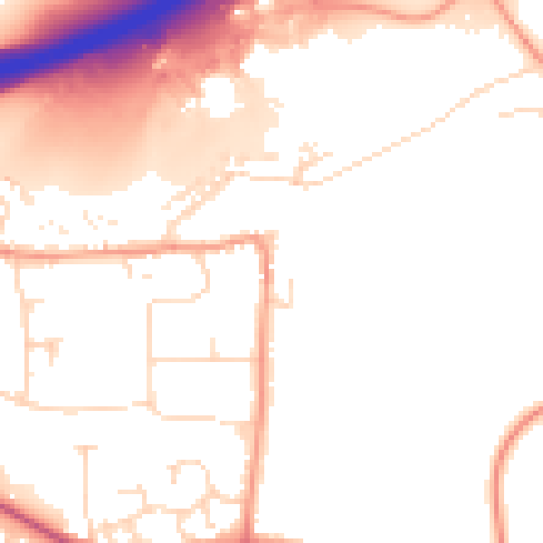 Daytime road noise heatmap for NN4 7BU