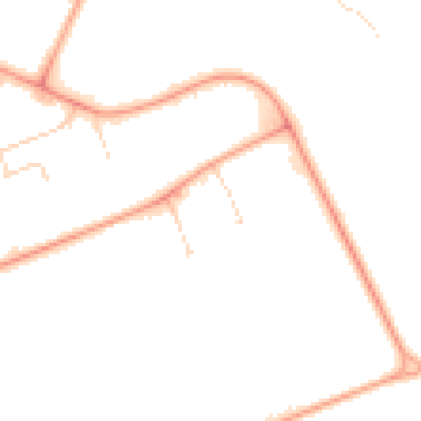 Daytime road noise heatmap for NN4 7BX