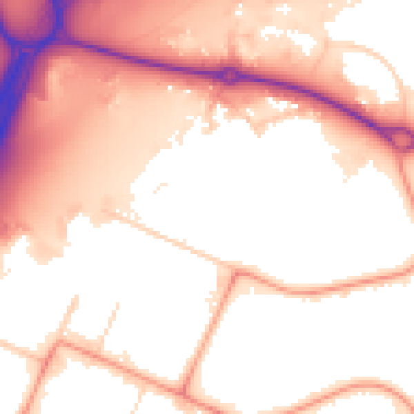 Daytime road noise heatmap for NN4 7DT