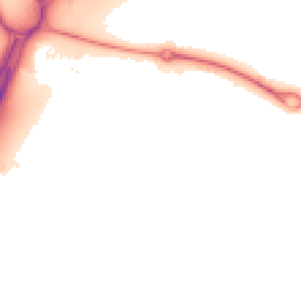 Night-time road noise heatmap for NN4 7DT