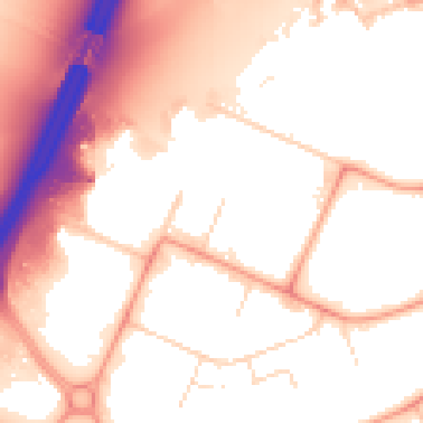Daytime road noise heatmap for NN4 7DY