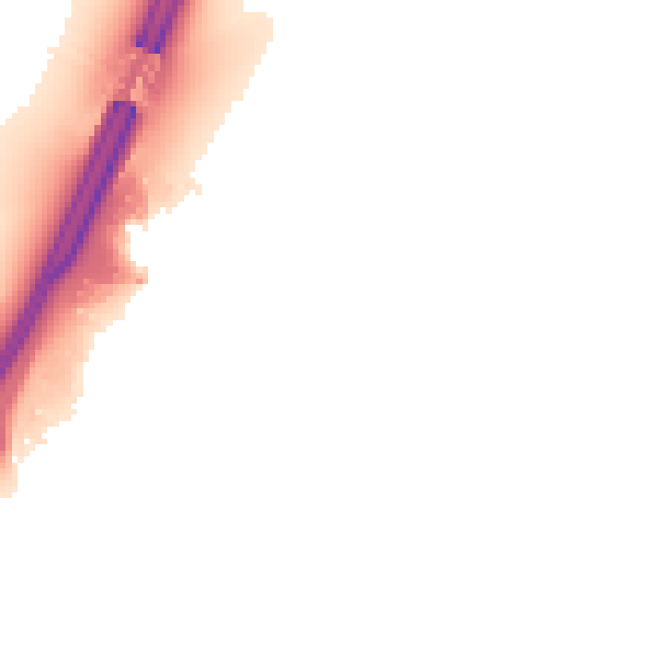 Night-time road noise heatmap for NN4 7DY
