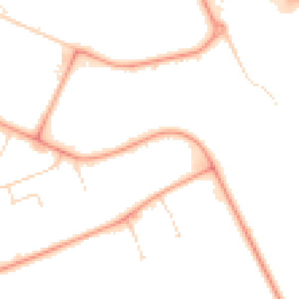 Daytime road noise heatmap for NN4 7EX