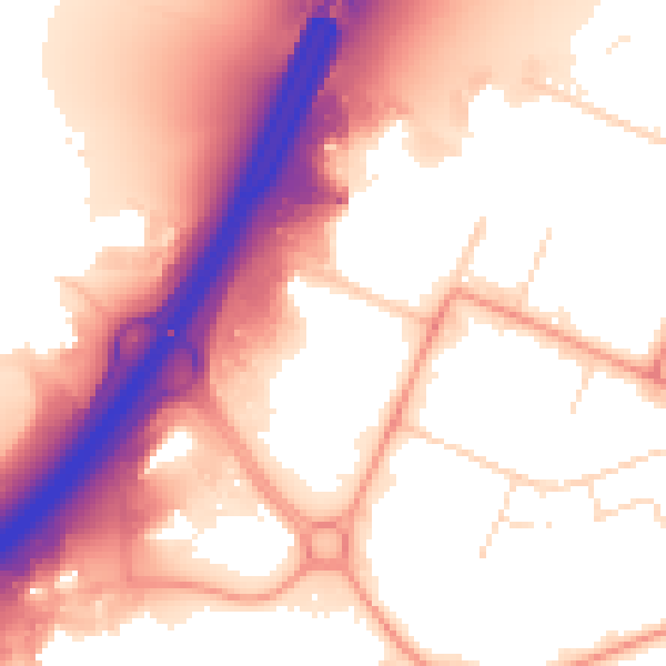 Daytime road noise heatmap for NN4 7PN
