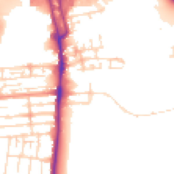 Daytime road noise heatmap for NN4 8AF