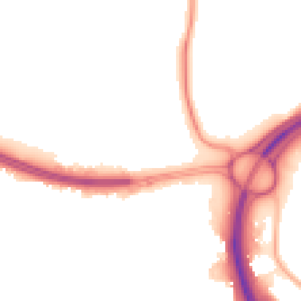 Night-time road noise heatmap for NN4 8BA