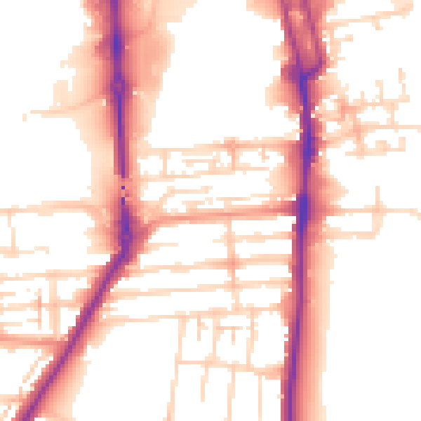 Daytime road noise heatmap for NN4 8DN