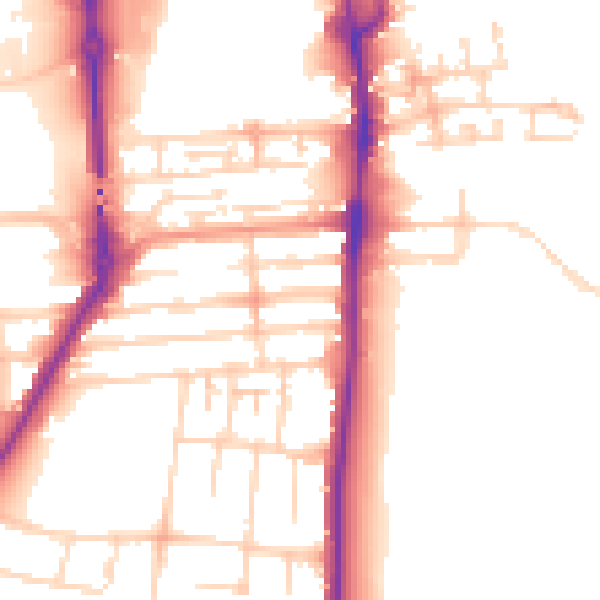 Daytime road noise heatmap for NN4 8EA