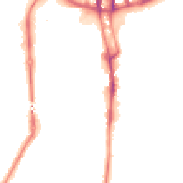 Night-time road noise heatmap for NN4 8EL