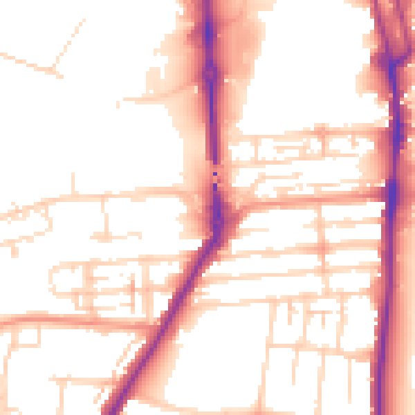 Daytime road noise heatmap for NN4 8EN