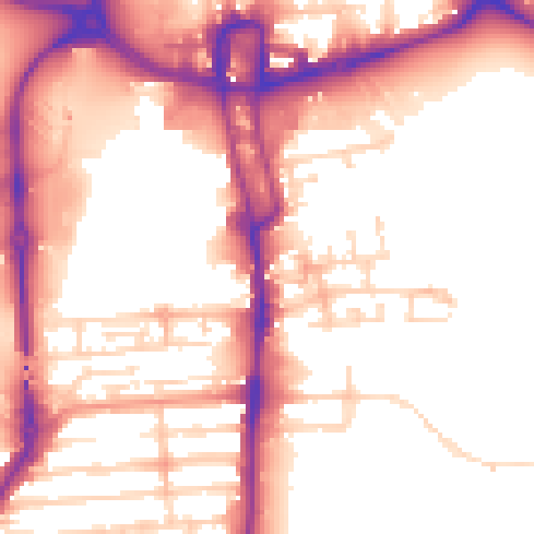Daytime road noise heatmap for NN4 8GE