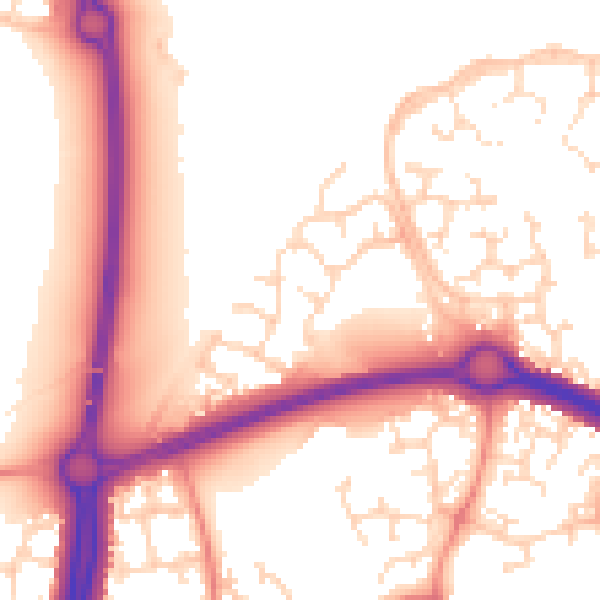 Daytime road noise heatmap for NN4 8JU