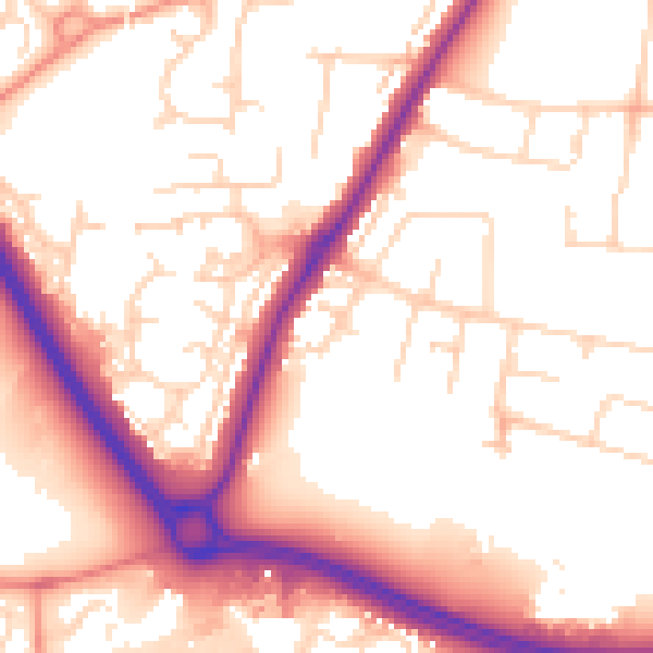 Daytime road noise heatmap for NN4 8PH